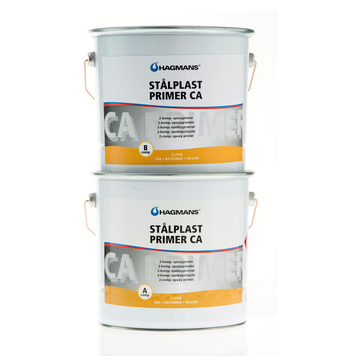 Hagmans Stålplast Primer CA 10 L 2K epoxygrund med A- och B-komponent