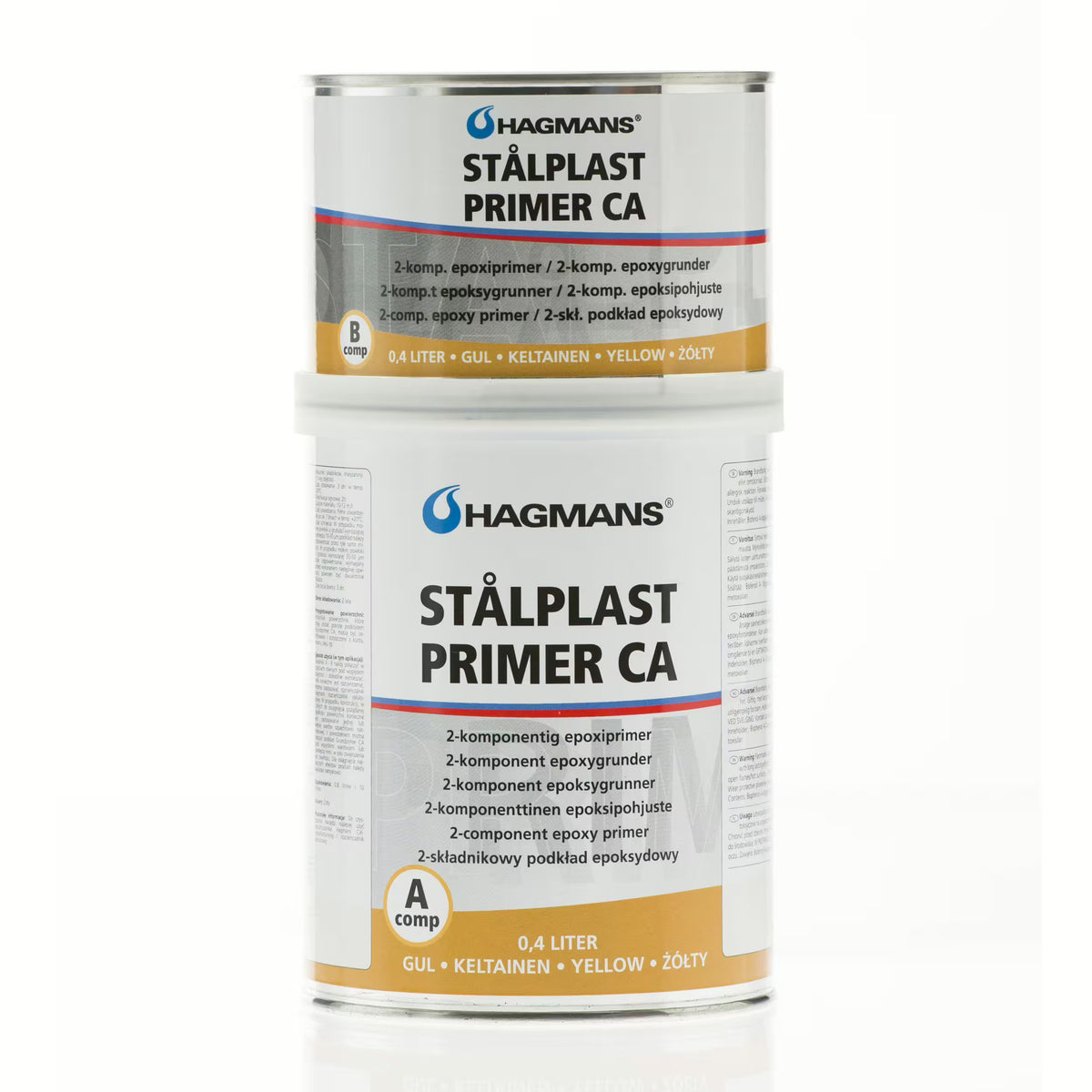 Hagmans Stålplast Primer CA 0,8 L 2K epoxygrund med A- och B-komponent