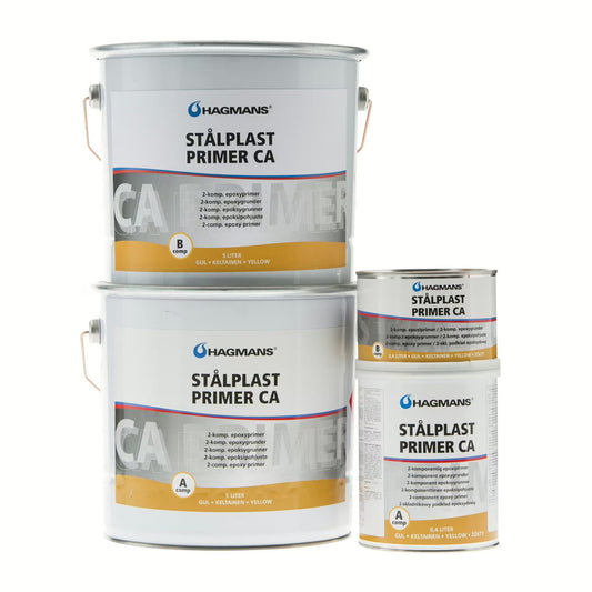 Hagmans Stålplast Primer CA 2K epoxygrund med A- och B-komponent